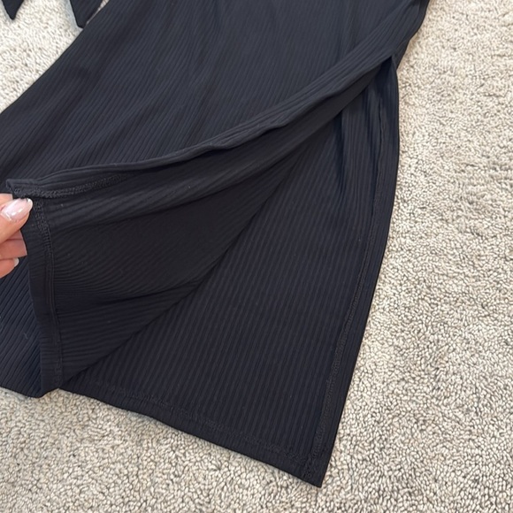 Bar III Rib Midi Dress | Tie-Waist Detail | Size S | Black - Picture 6 of 10